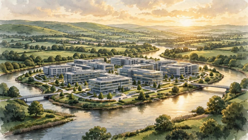 Modern tech office campus in Dublin Ireland